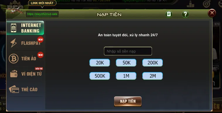 Nạp Tiền B52 Club Hướng Dẫn Các Bước Tiếp Đạn Nhanh Chóng Để Săn Hũ Jackpot