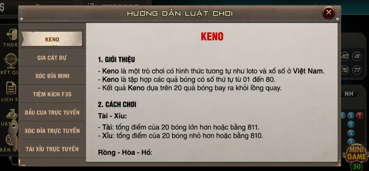 Hướng Dẫn Chơi Game Nhanh Keno Tại B52 Club Và Chiến Thuật Soi Cầu Đỉnh Cao